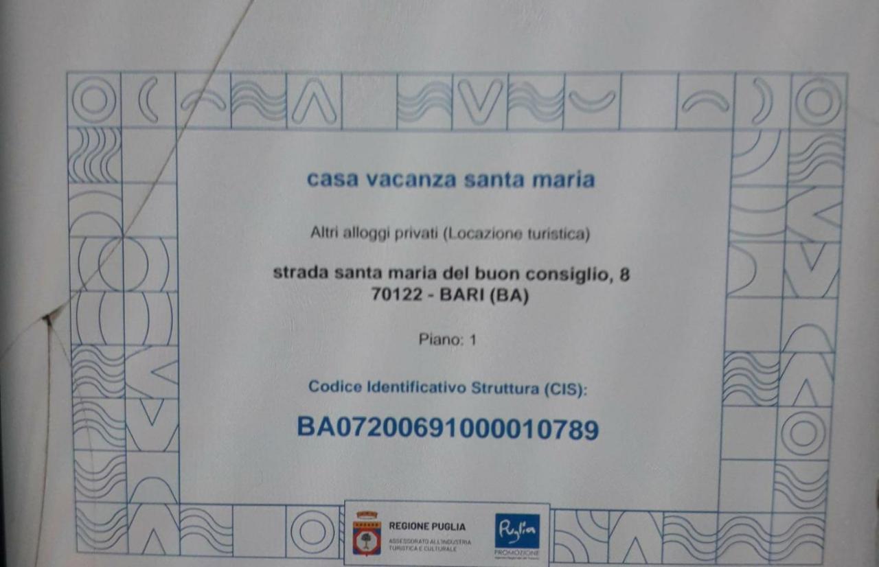 Casa Vacanze Santa Maria Villa Bari Exterior foto